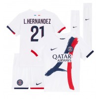 Paris Saint-Germain Lucas Hernandez #21 Udebane Trøje Børn 2024-25 Kortærmet (+ Korte bukser)